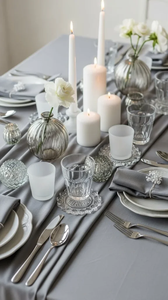 Silver-and-Gray Frosted Look