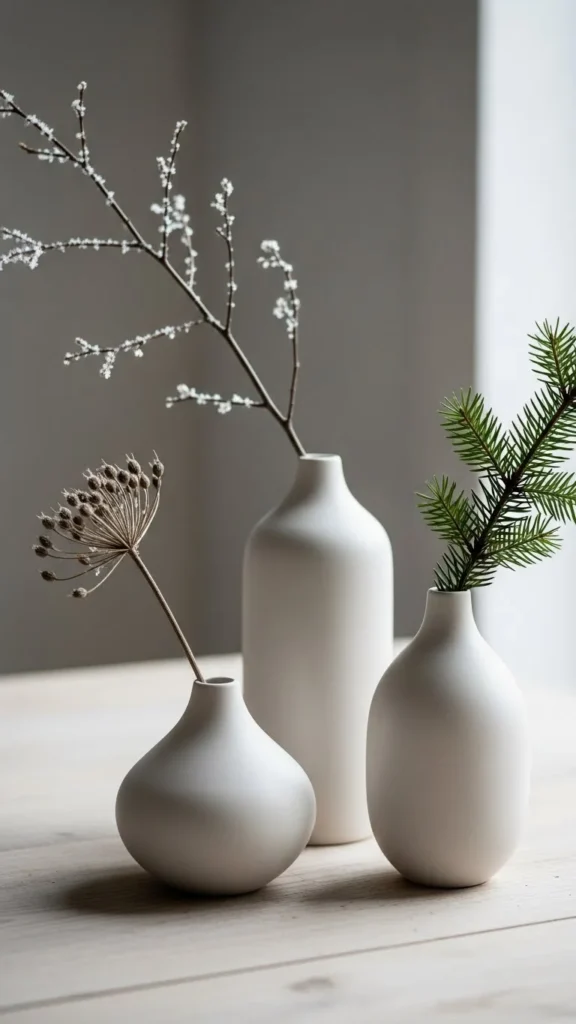 Simple Ceramic Vase Trio