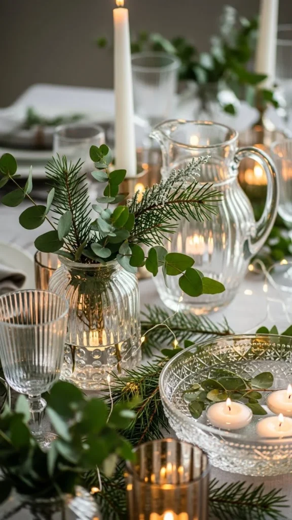 Simple Glass and Greenery Mix