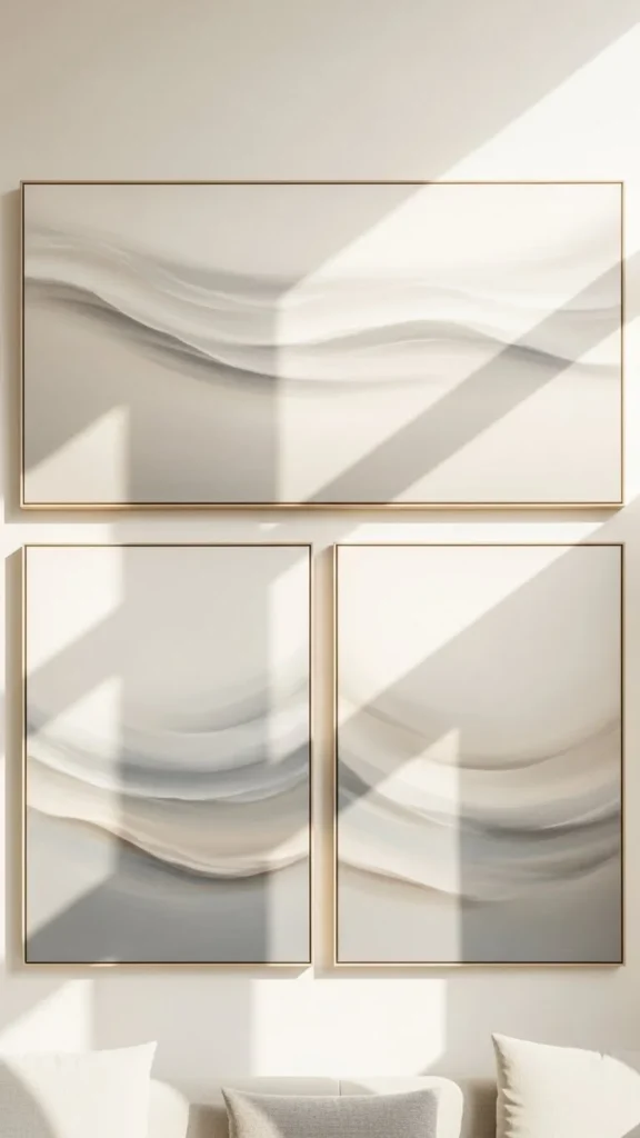 Simple Neutral Canvas Trio