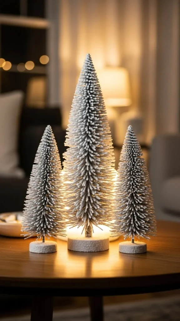 Snowy Faux Tree Cluster