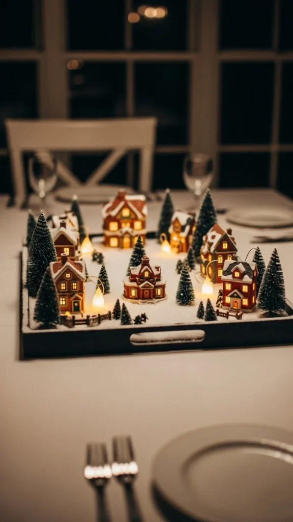Snowy Village Display