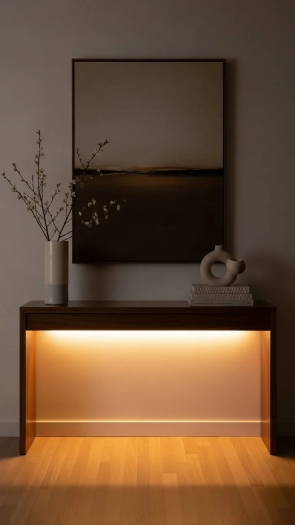 Soft Glow Under the Console