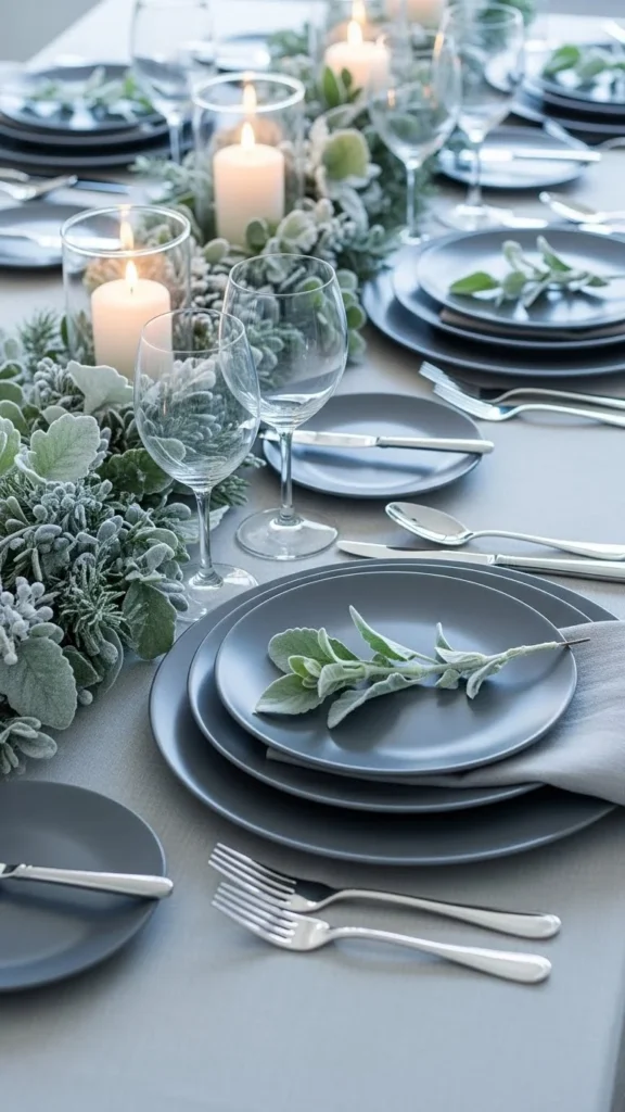 Soft Gray and Silver Setting