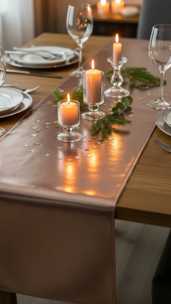 Soft Metallic Table Runner