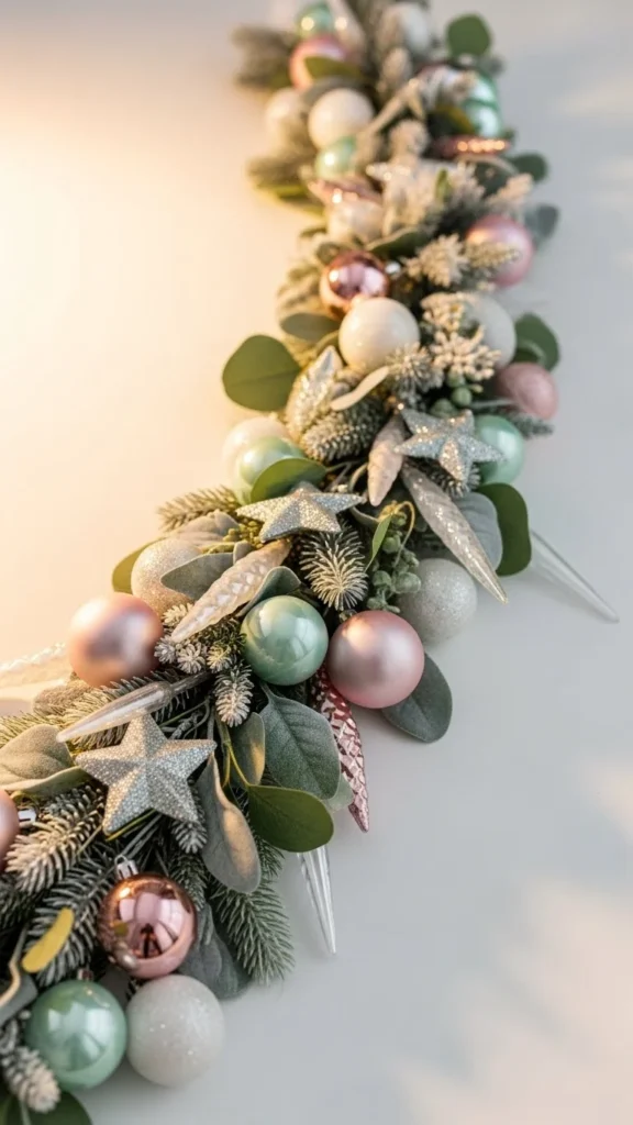 Soft Pastel Christmas Garland