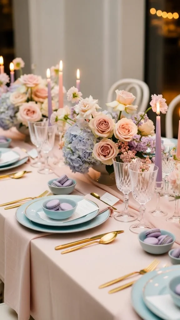 Soft Pastel New Year Dinner