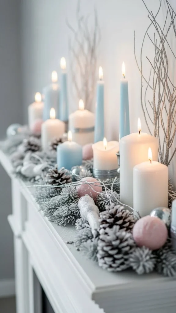 Soft Pastel Winter Mantel