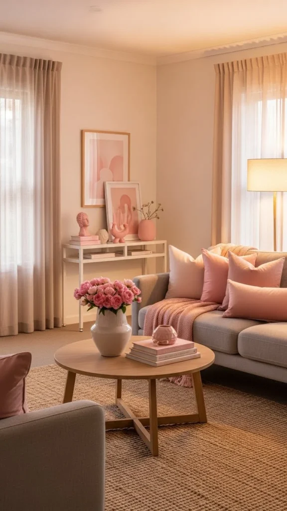 Soft Pink Accent Decor