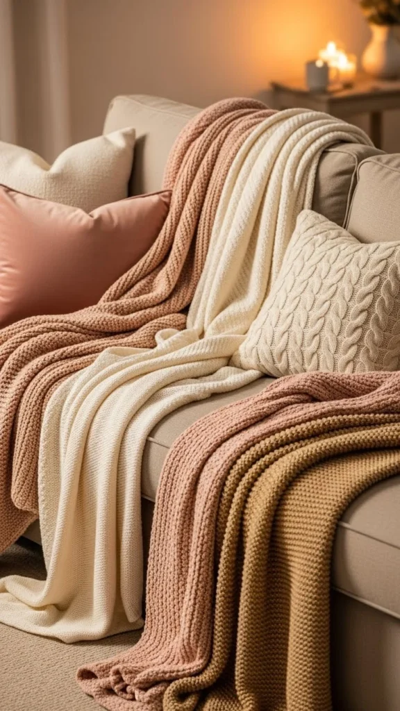 Soft Throw Blanket Layers