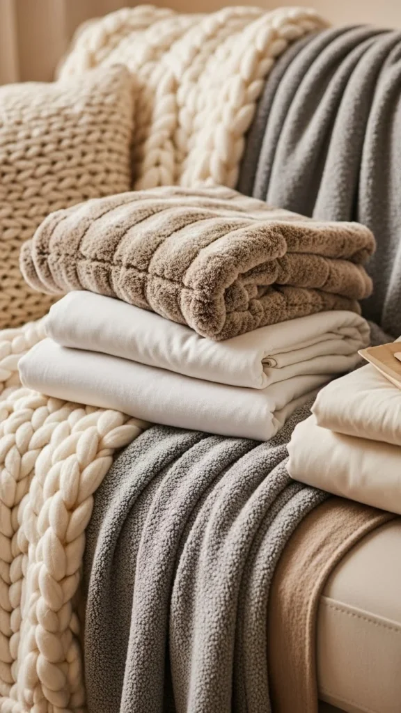 Soft Throw Blanket Layers