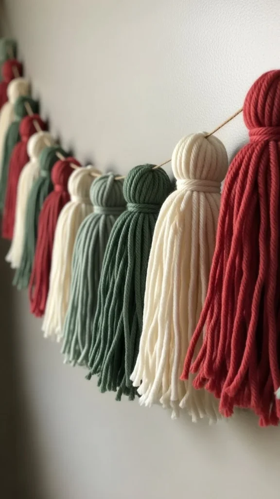 Soft Yarn Tassel Garland Wall Hanging