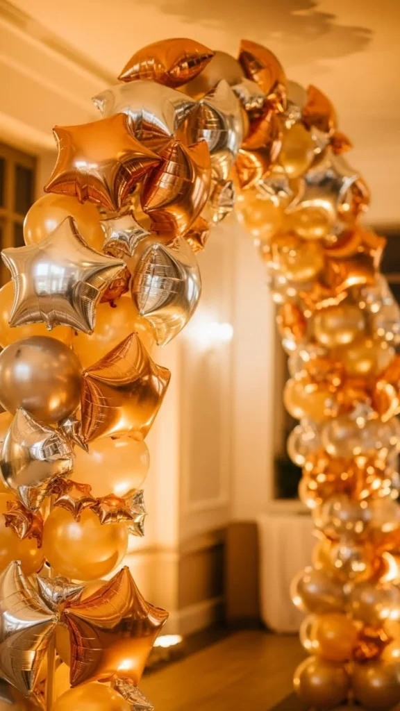 Starburst Arch With Mini Star Balloons