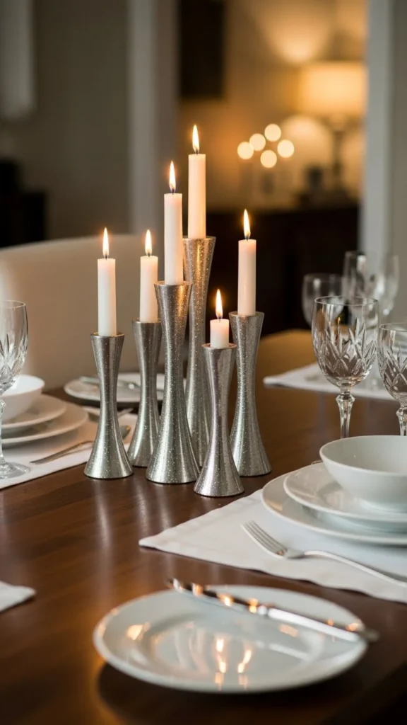 Subtle Glitter Candle Holders