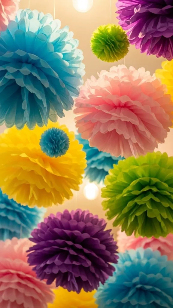 Tissue Paper Pom-Poms
