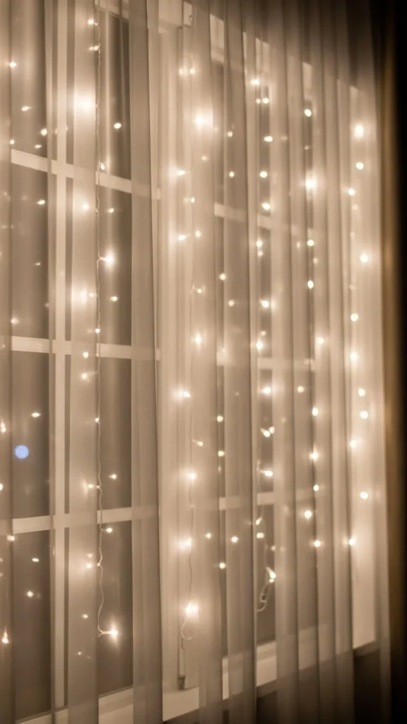 Twinkling Curtain Lights