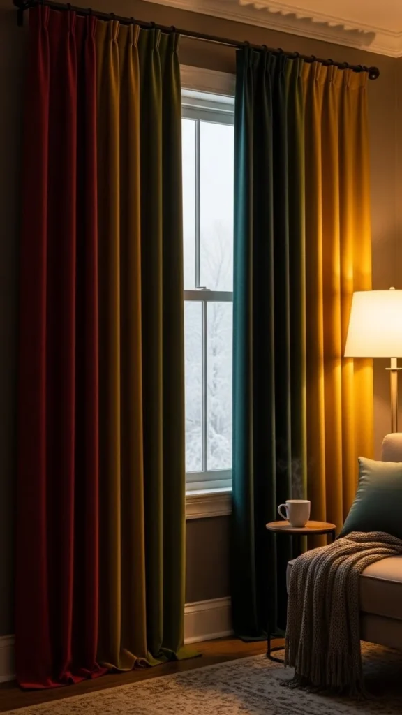 Use Heavy Curtains for Warmth