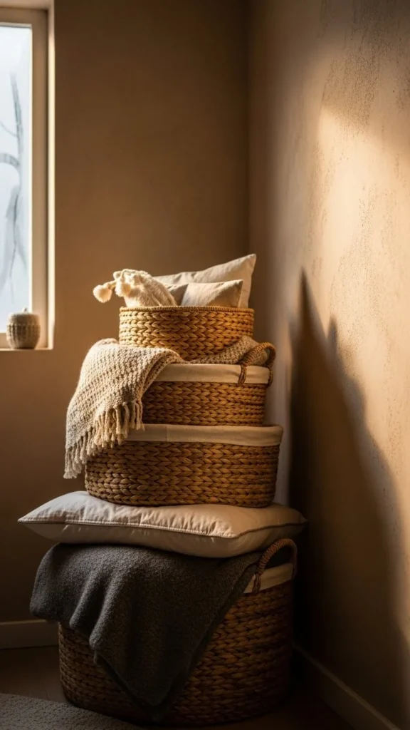 Use Rustic Baskets for Storage