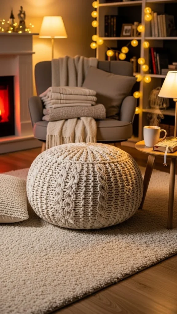 Use a Knit Pouf