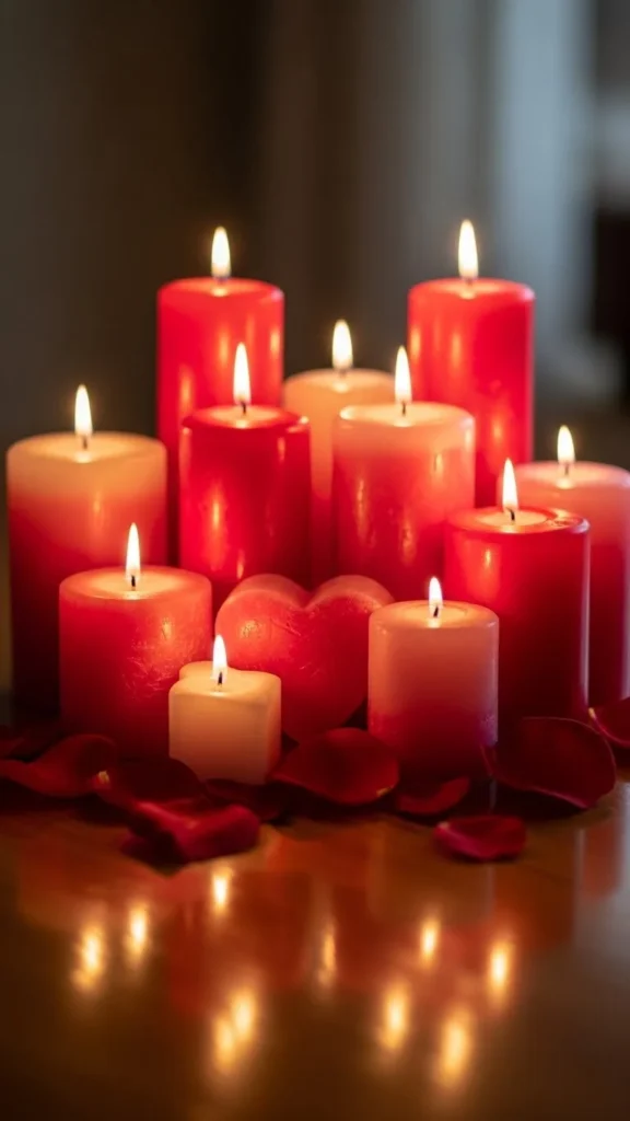 Valentine’s Day Candle Grouping