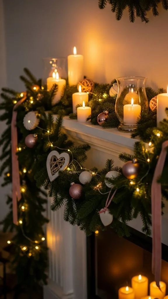Valentine’s Day Mantel Styling