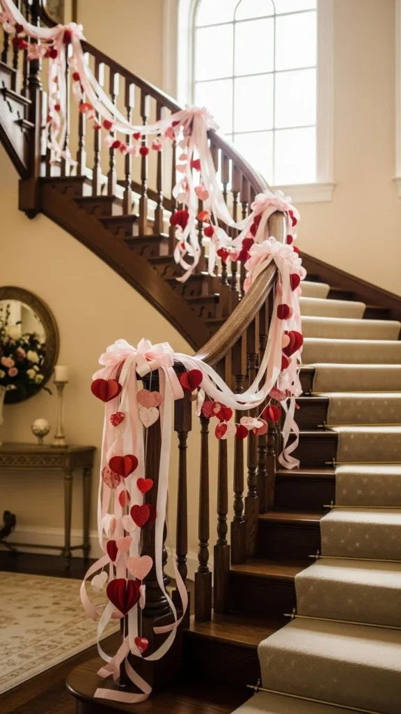 Valentine’s Day Stair Decor