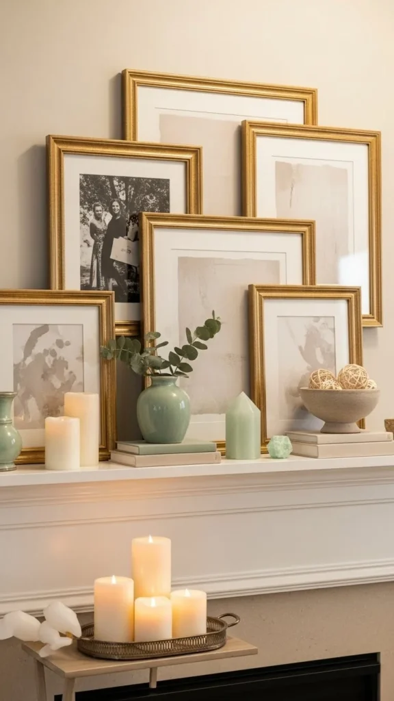 Vintage-Inspired Gold Frames Display