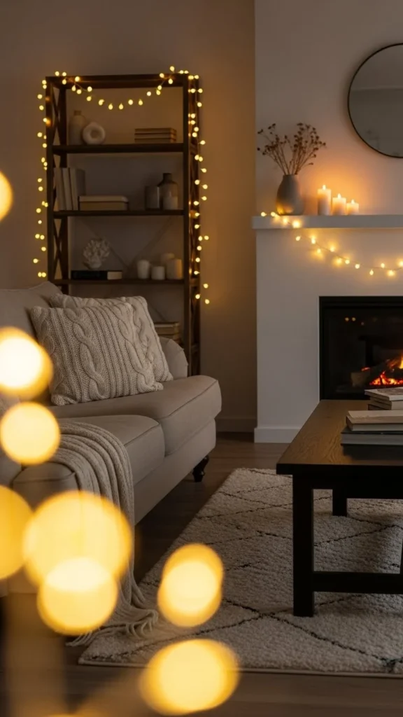 Warm Fairy Lights Draped Gently