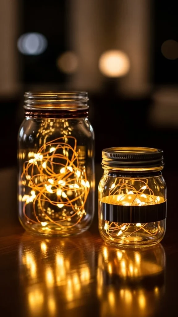 Warm Light Mason Jar Lanterns