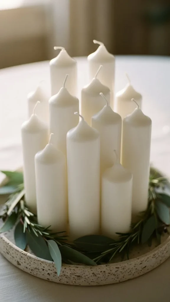 White Candle Cluster