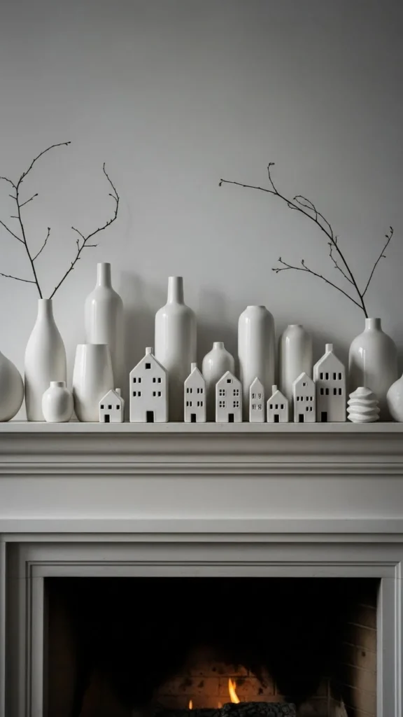 White Ceramic Mantel Collection