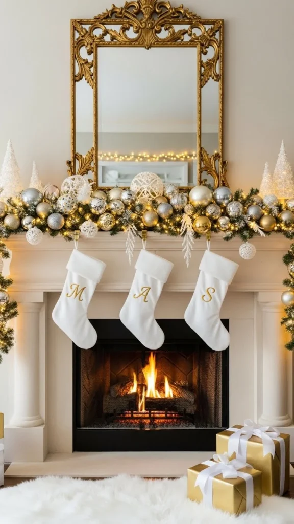 White-and-Gold Mantle Theme for Calm Glow