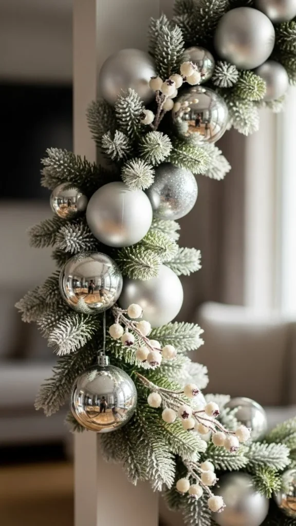 White and Silver Winter Garland