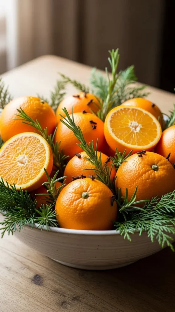Winter Citrus & Greenery Bowl