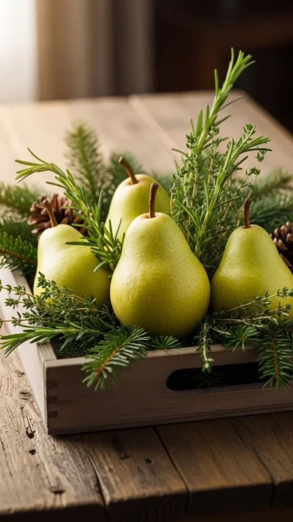 Winter Fruit & Herb Centerpiece