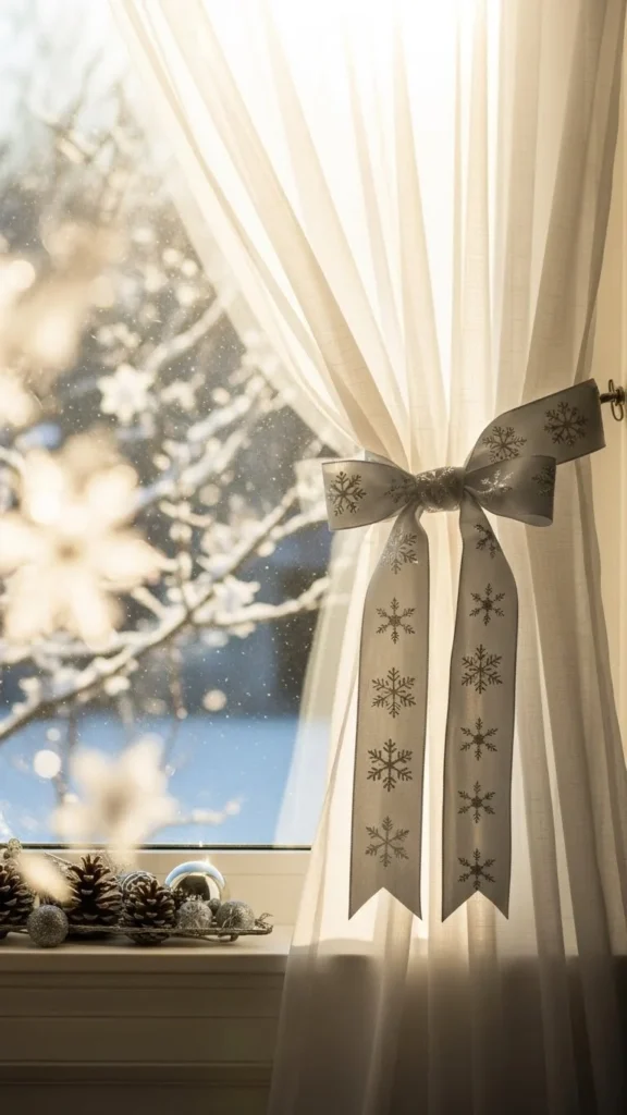 Winter Ribbon Curtain Ties