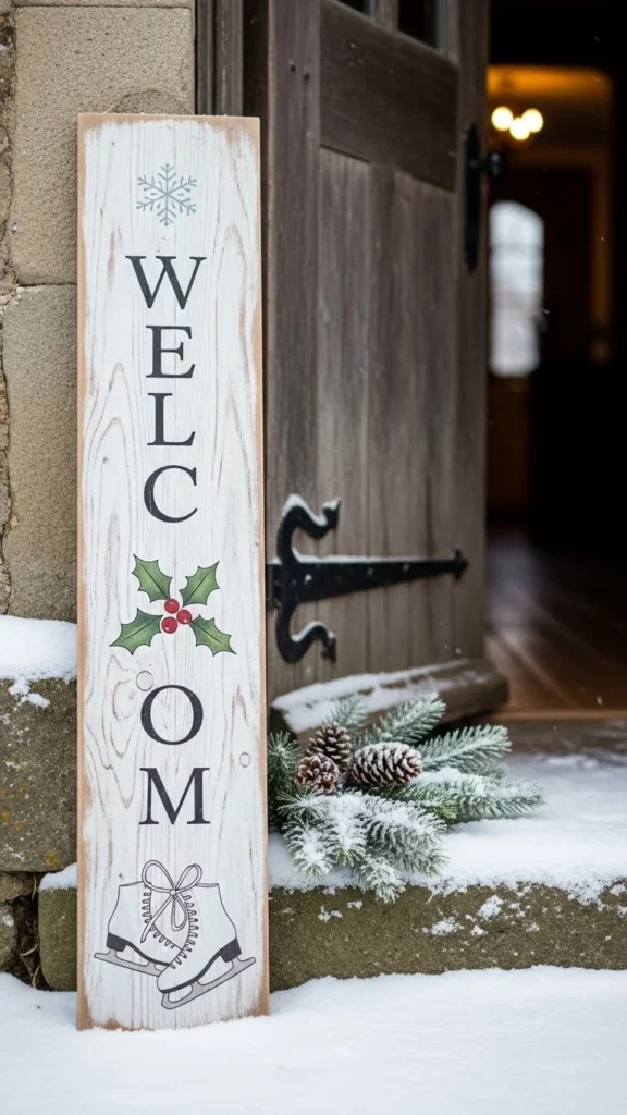Winter Welcome Sign