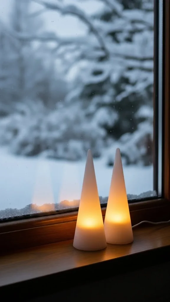 Winter Window Light Cones