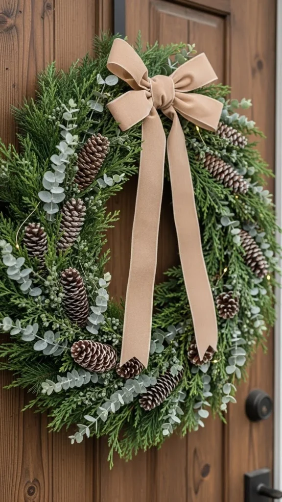 Winter Wreath with Mixed Textures