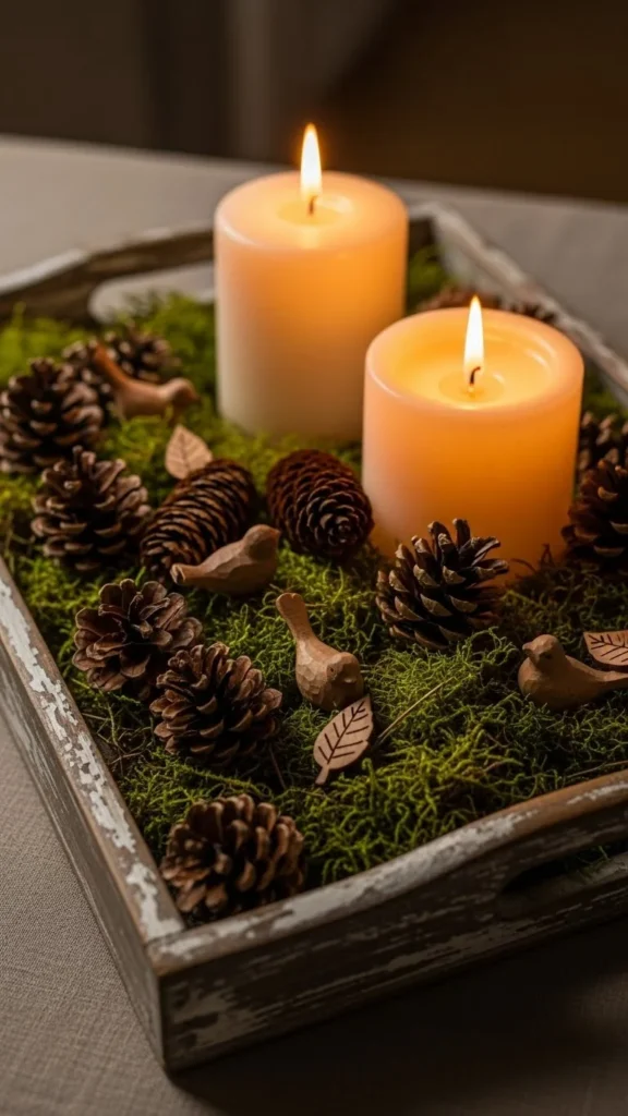 Woodland-Themed Candle Tray