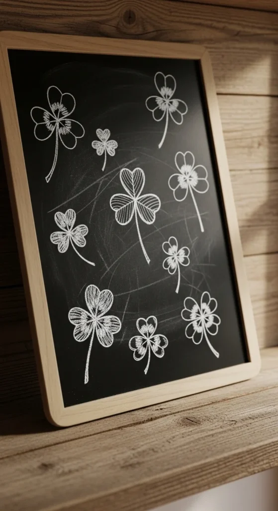 Chalkboard Clover Art