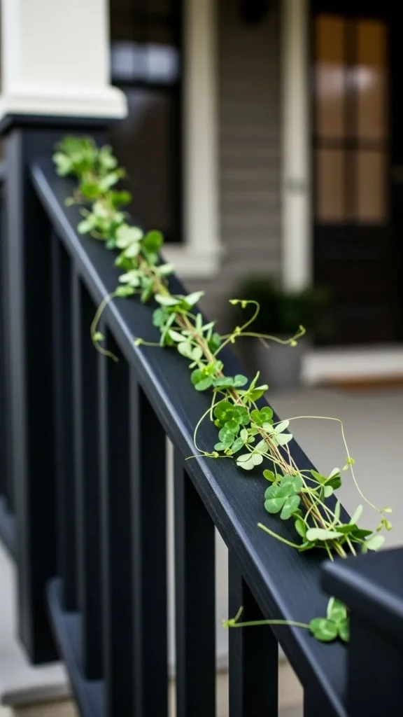 Clover Garland Along Railings