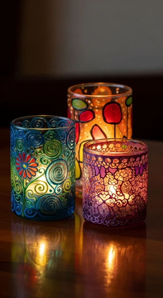 Green Candle Holders