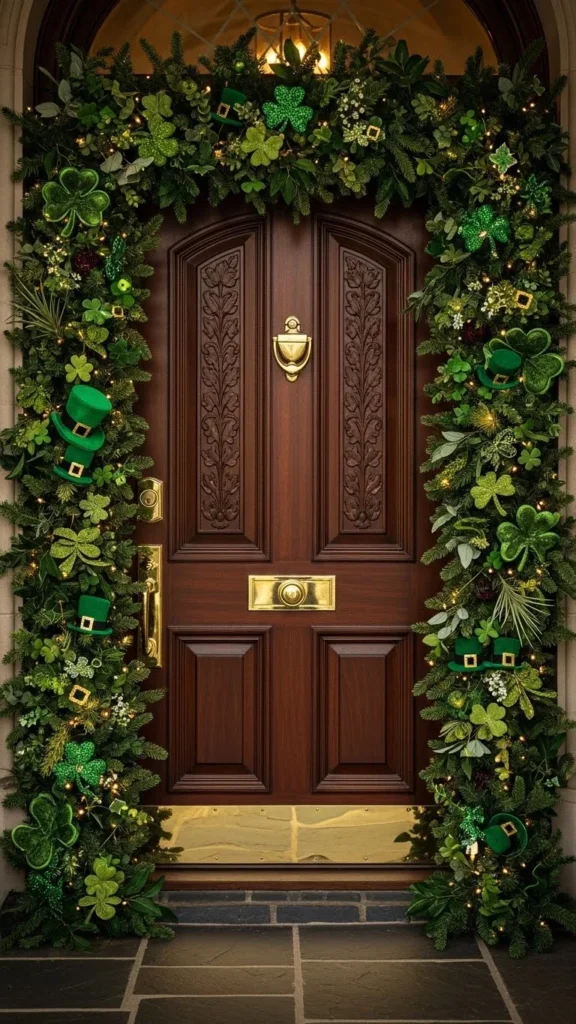 Green Door Frame Garland