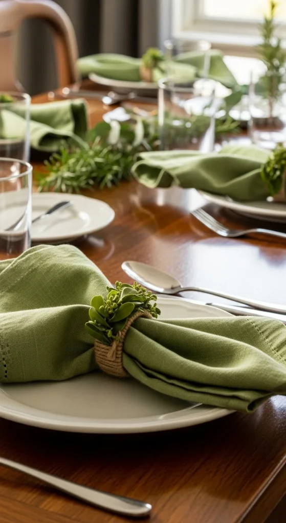 Green Napkin Rings