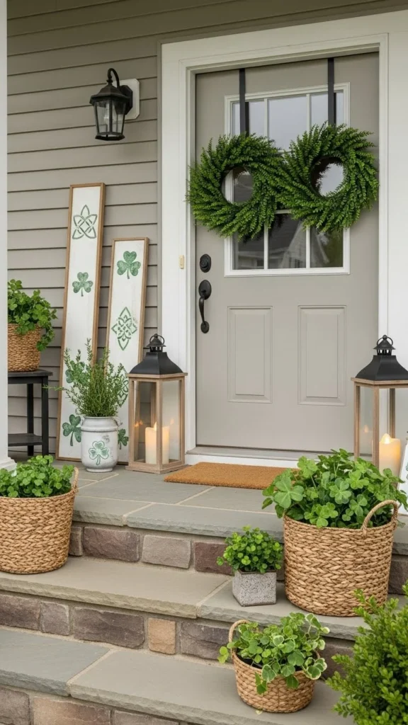 Green Wreath with Natural Texture