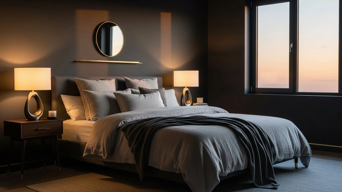 How to Decorate a Bedroom with Dark Colors Elegantly