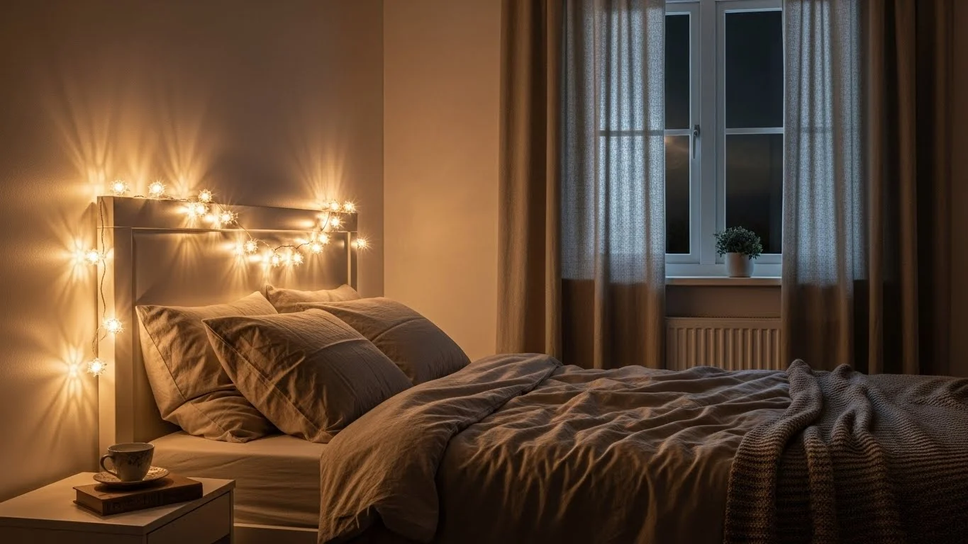How to Decorate a Bedroom with Fairy Lights for Soft Glow