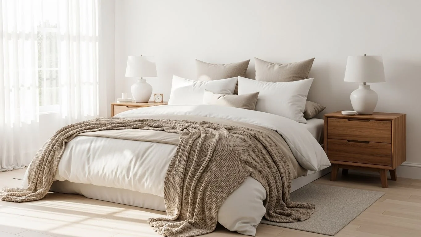 How to Decorate a White Bedroom So It Feels Warm