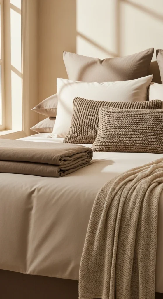 Layer Bedding in Calm, Coordinated Shades